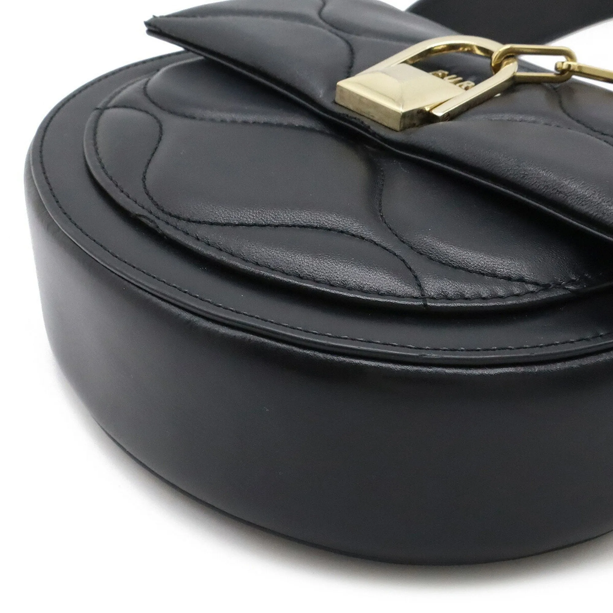 Furla Leather Clutch Bag Shoulder Bag (Pre-Owned)