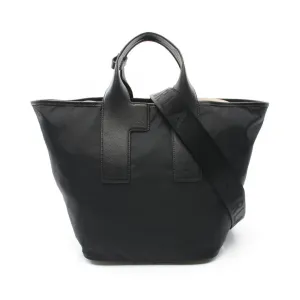 Furla   Leather Nylon Canvas Tote Bag