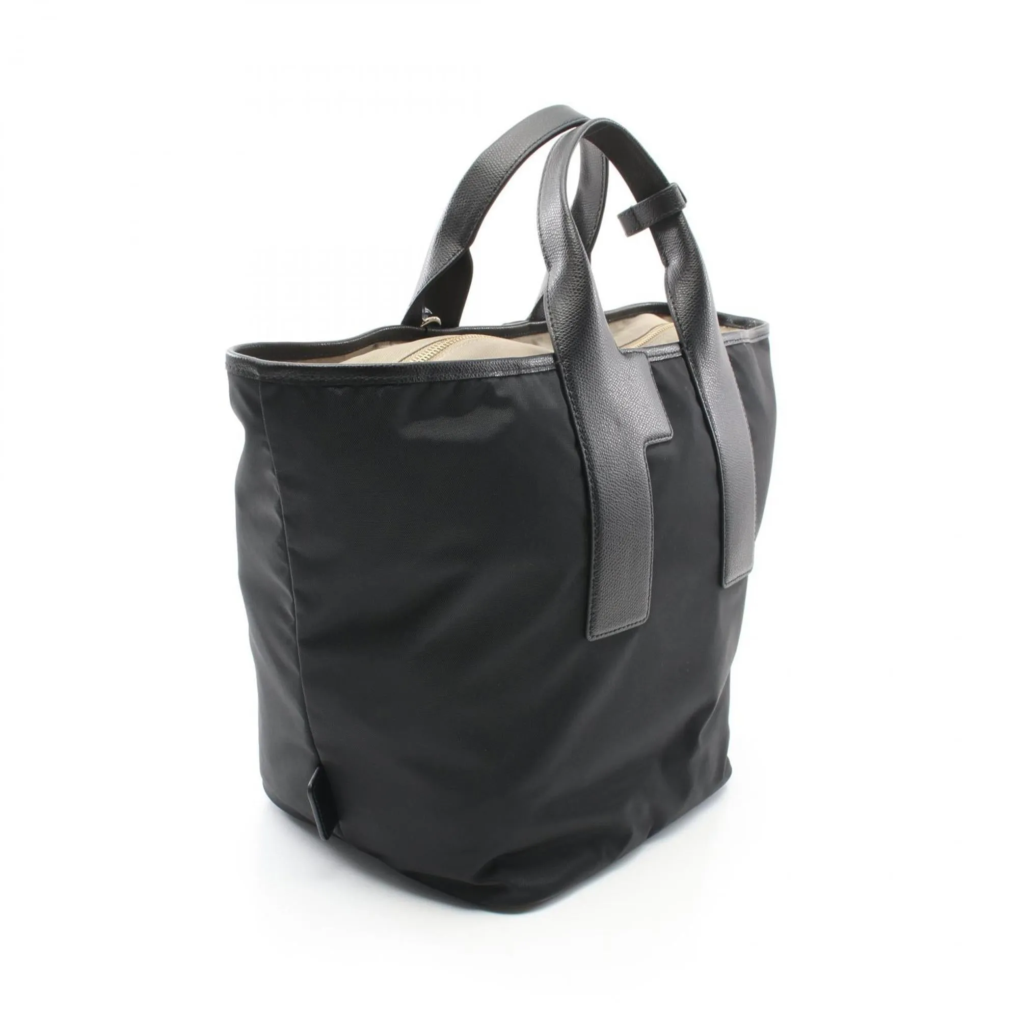 Furla   Leather Nylon Canvas Tote Bag