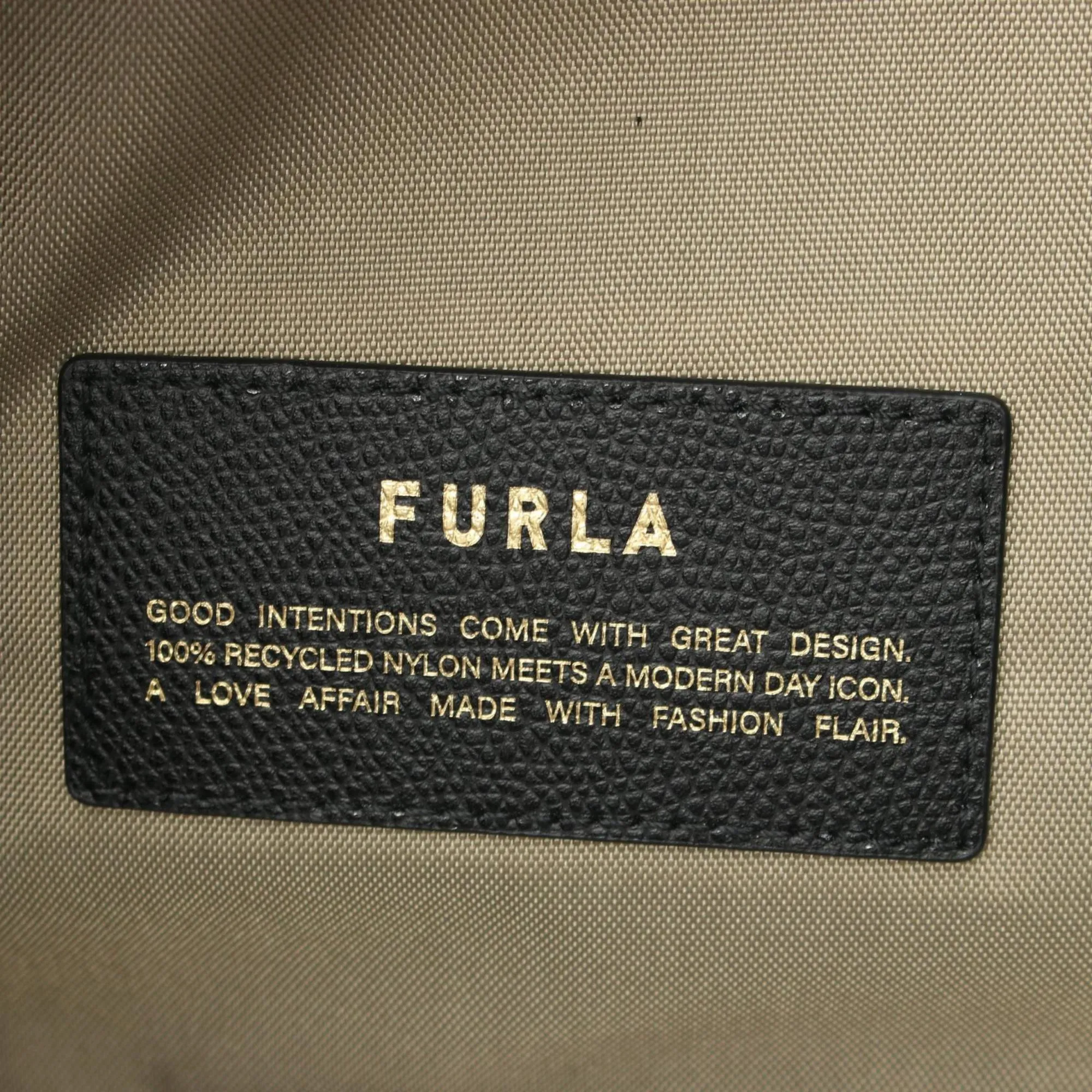 Furla   Leather Nylon Canvas Tote Bag