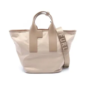 Furla  pink Nylon Leather Tote Bag