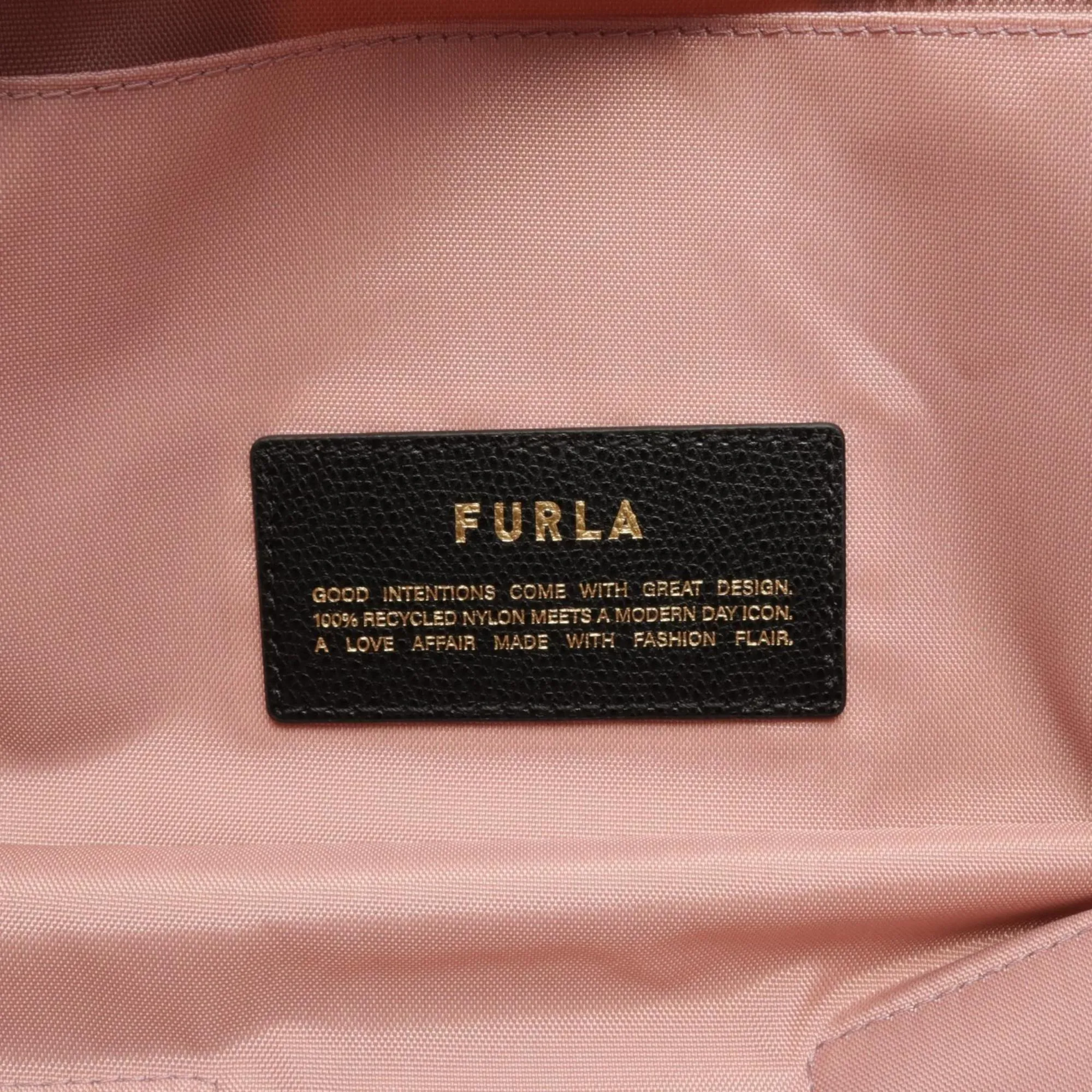 Furla  pink Nylon Leather Tote Bag