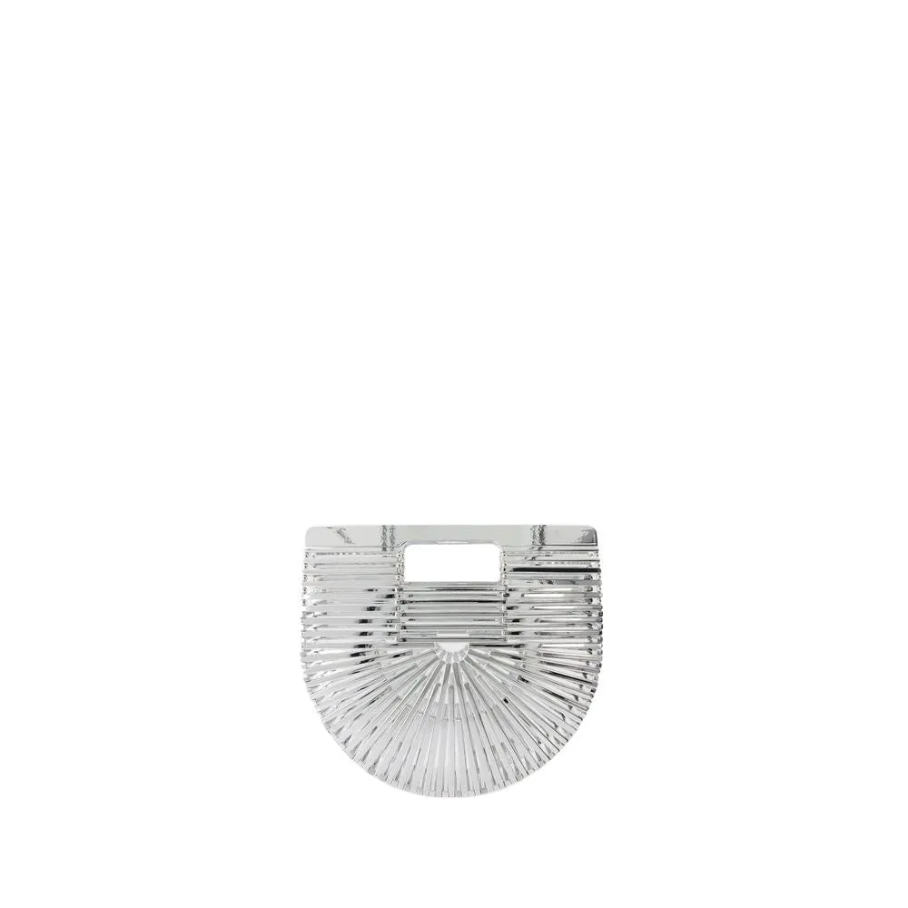 Gaia's Ark Mini Top Handle Clutch - Synthetic - Silver