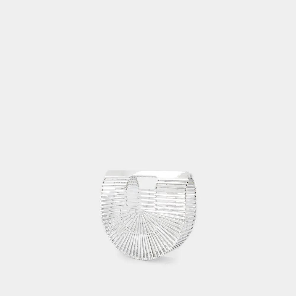 Gaia's Ark Mini Top Handle Clutch - Synthetic - Silver