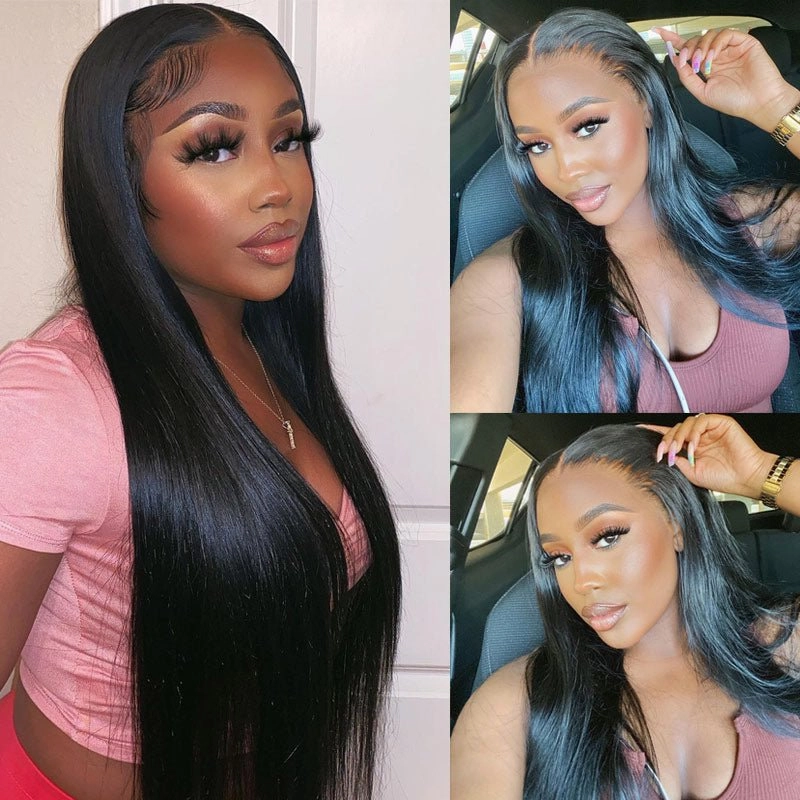 Geeta Long Straight Hair 13x6 HD Lace Frontal Wig Natural Hairline With Baby Hair 100% Virgin Human Hair Wig