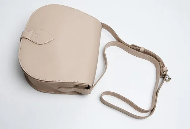 Genuine Leather Cute Crossbody Bag Saddle Bag Shoulder Bag Women Girl Fashion Leather Purse