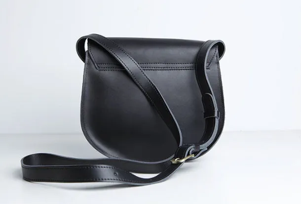 Genuine Leather Cute Crossbody Bag Saddle Bag Shoulder Bag Women Girl Fashion Leather Purse