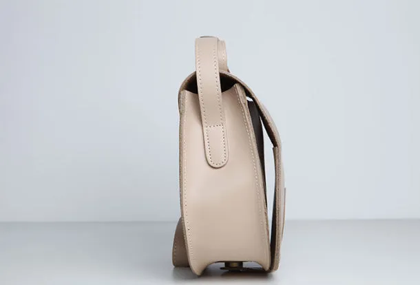 Genuine Leather Cute Crossbody Bag Saddle Bag Shoulder Bag Women Girl Fashion Leather Purse