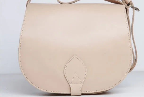 Genuine Leather Cute Crossbody Bag Saddle Bag Shoulder Bag Women Girl Fashion Leather Purse