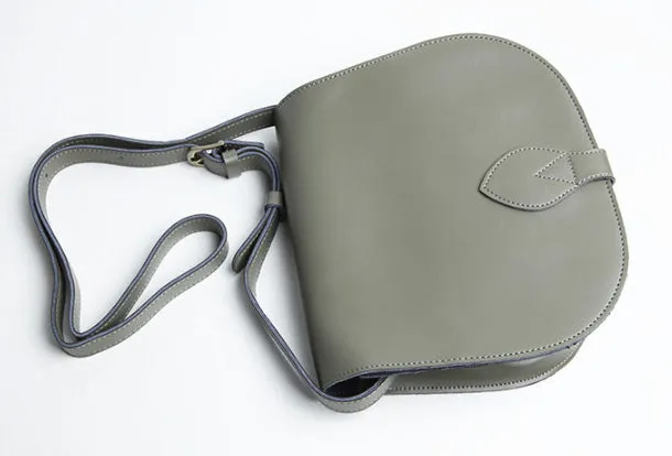 Genuine Leather Cute Crossbody Bag Saddle Bag Shoulder Bag Women Girl Fashion Leather Purse