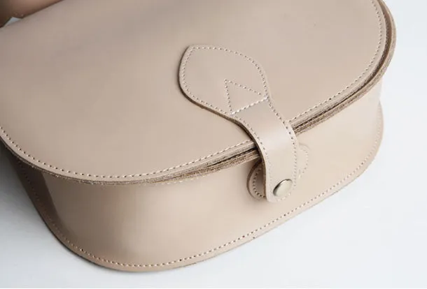 Genuine Leather Cute Crossbody Bag Saddle Bag Shoulder Bag Women Girl Fashion Leather Purse