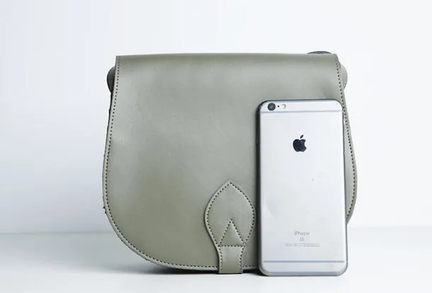 Genuine Leather Cute Crossbody Bag Saddle Bag Shoulder Bag Women Girl Fashion Leather Purse