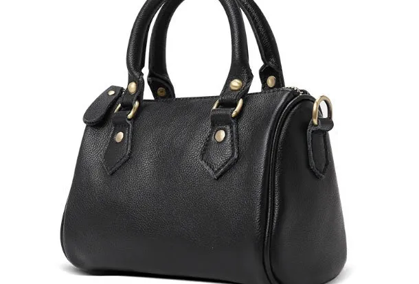 Genuine Leather Handbag Boston Bag Crossbody Bag Shoulder Bag Purse For Women
