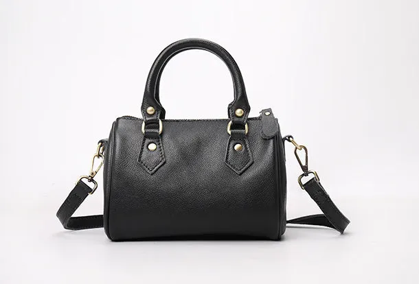 Genuine Leather Handbag Boston Bag Crossbody Bag Shoulder Bag Purse For Women