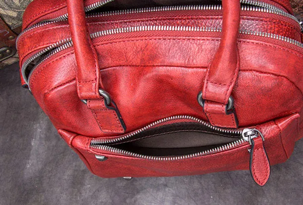 Genuine Leather Handbag Vintage Crossbody Bag Shoulder Bag Purse For Women