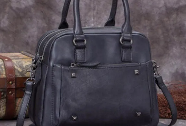 Genuine Leather Handbag Vintage Crossbody Bag Shoulder Bag Purse For Women