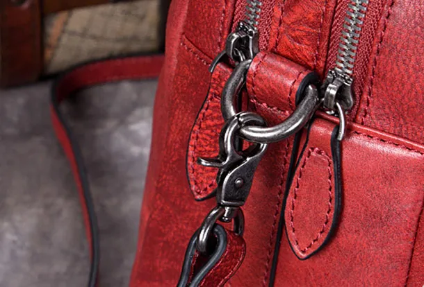 Genuine Leather Handbag Vintage Crossbody Bag Shoulder Bag Purse For Women