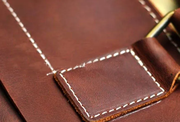 Genuine Leather Mens Briefcase Messenger Bag Laptop Bag Shoulder Bag for men