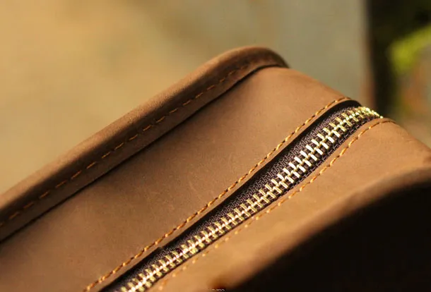 Genuine Leather Mens Briefcase Messenger Bag Laptop Bag Shoulder Bag for men