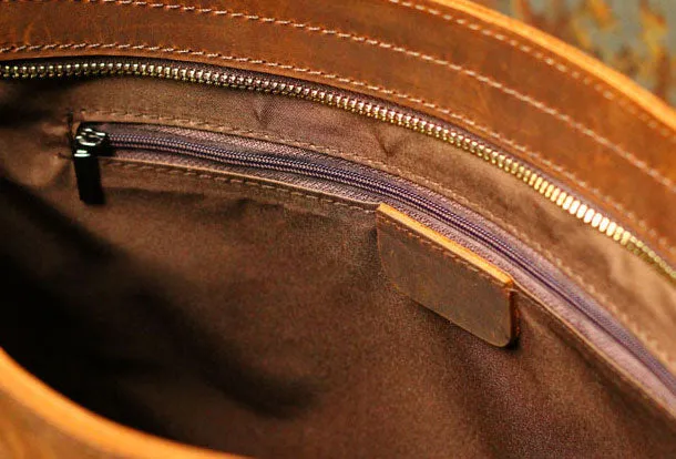 Genuine Leather Mens Briefcase Messenger Bag Laptop Bag Shoulder Bag for men