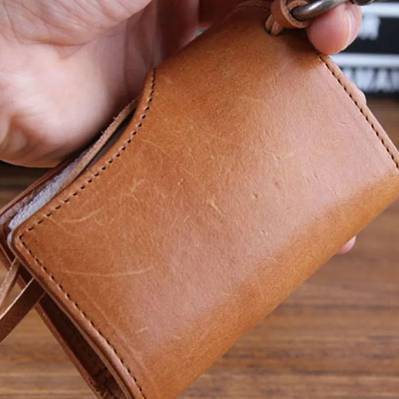 Genuine Leather Mens Cool Key Wallet Car Key Change Coin Card Holder Car Key Case for Men