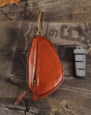 Genuine Leather Mens Cool Key Wallet Car Key Change Coin Holder Car Key Case for Men