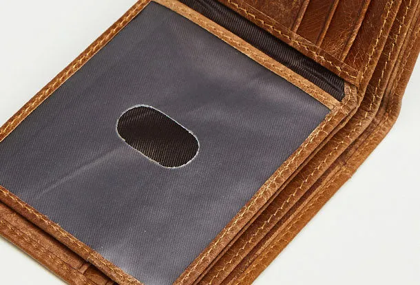 Genuine Leather Mens Wallet Cool billfold Slim Bifold Wallet Card Coin Holder Wallet Purse for Mens
