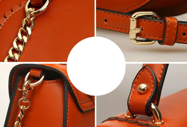 Genuine Leather round crossbodybag handbag shoulder bag for women leather bag