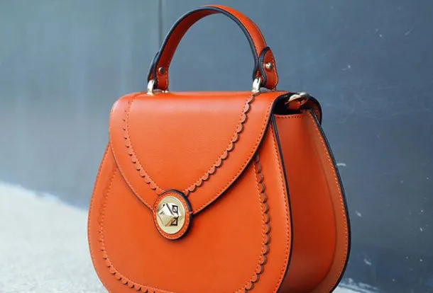 Genuine Leather round crossbodybag handbag shoulder bag for women leather bag