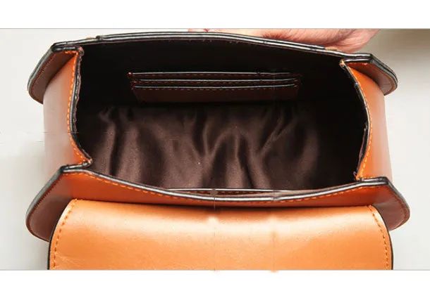 Genuine Leather round crossbodybag handbag shoulder bag for women leather bag