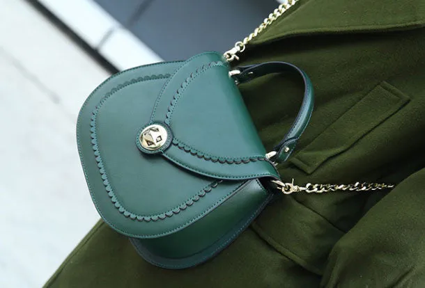 Genuine Leather round crossbodybag handbag shoulder bag for women leather bag