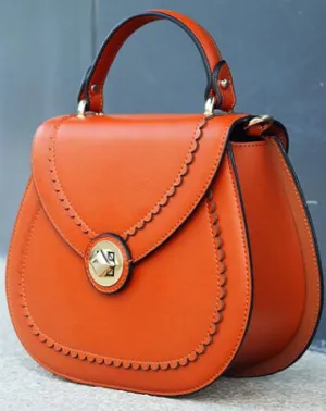 Genuine Leather round crossbodybag handbag shoulder bag for women leather bag