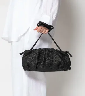 Gigi Woven Crossbody Bag In Black
