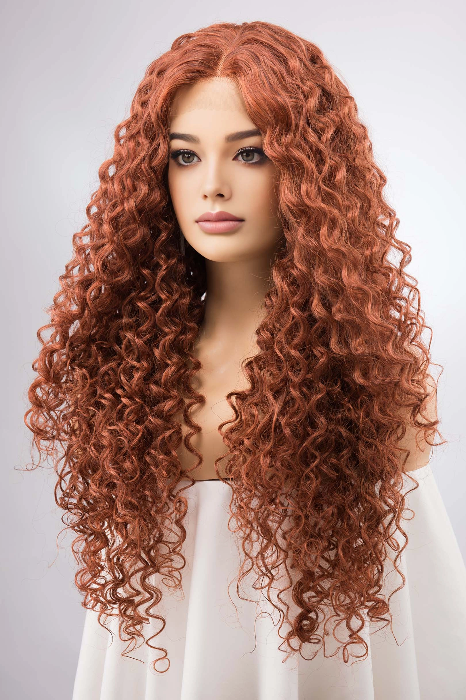Ginger Curly Lace Front Synthetic Wig Autumn