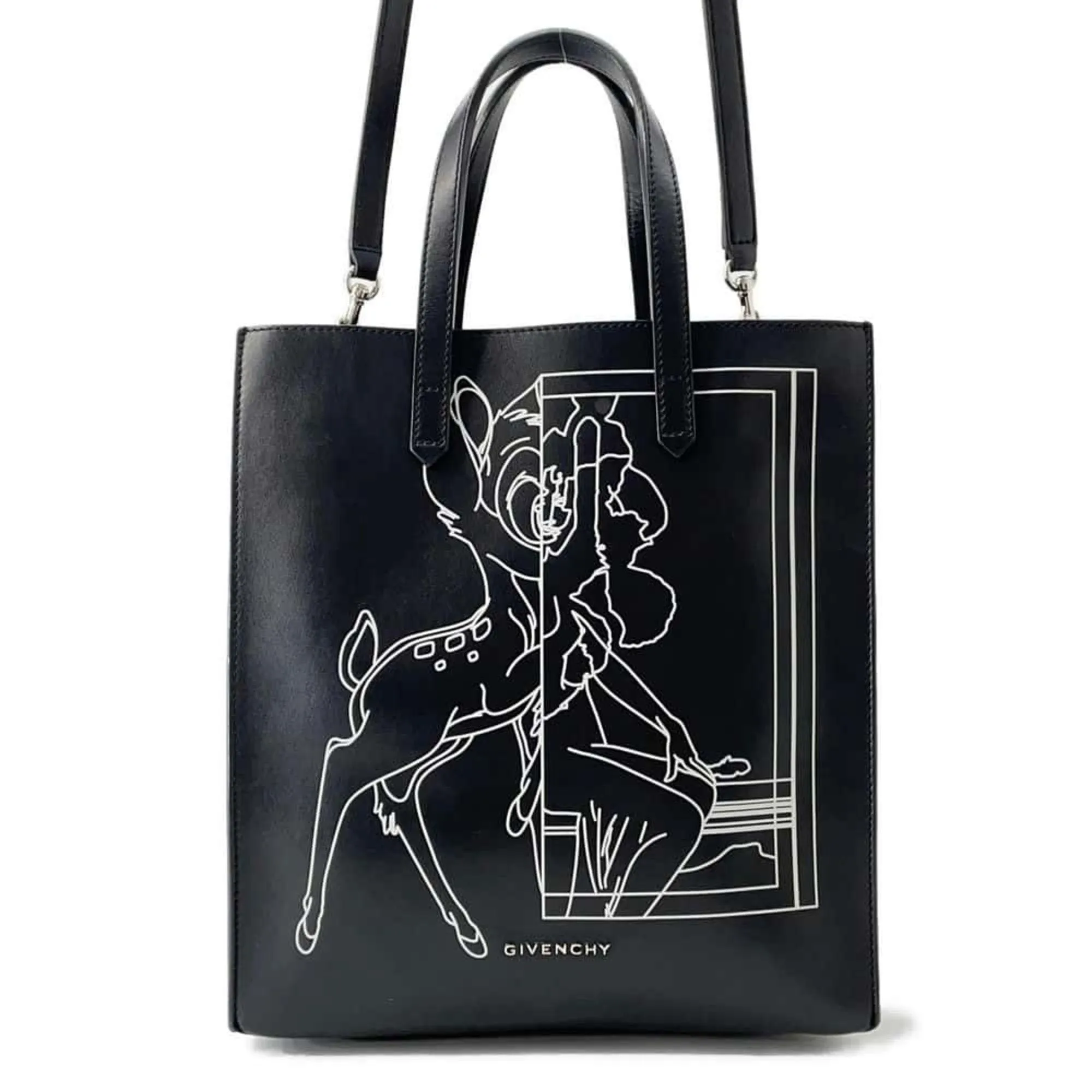 Givenchy Leather Shoulder Bag Tote Bag (Pre-Owned)