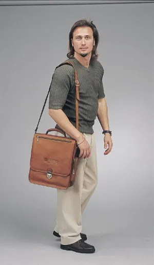 Good Hope Bags Reporter Leather Laptop Briefcase