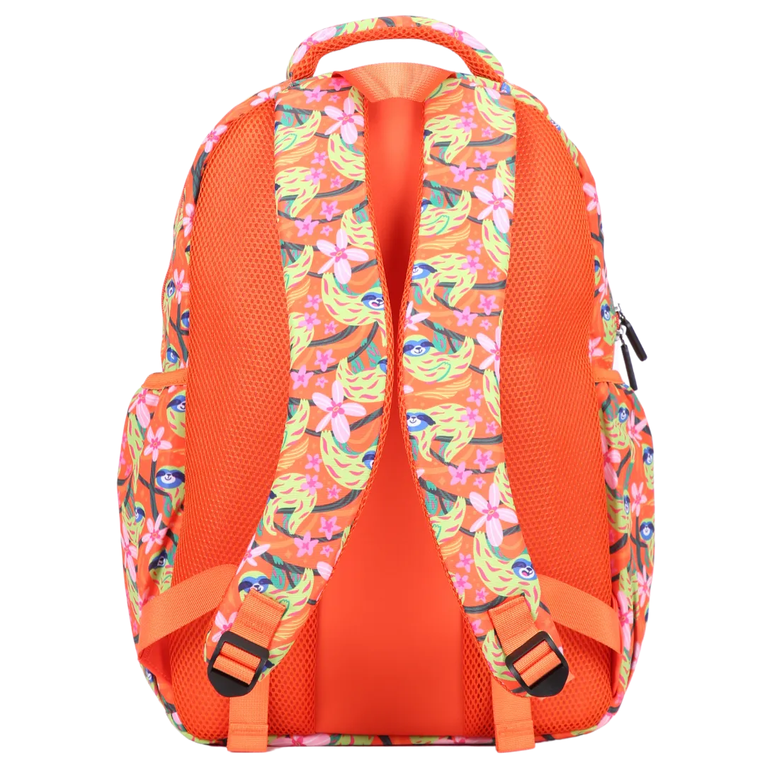 Green Sloths Large School Backpack