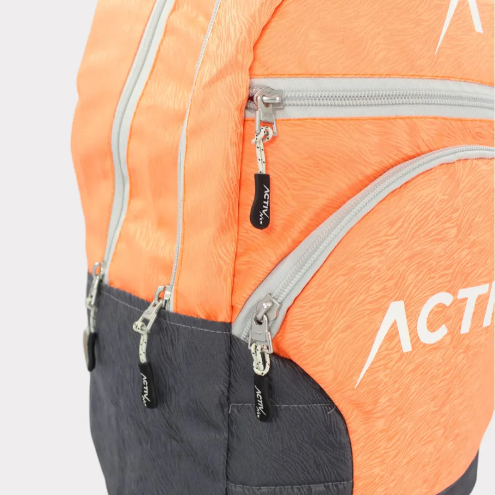 Grey/Orange Laptop Backpack