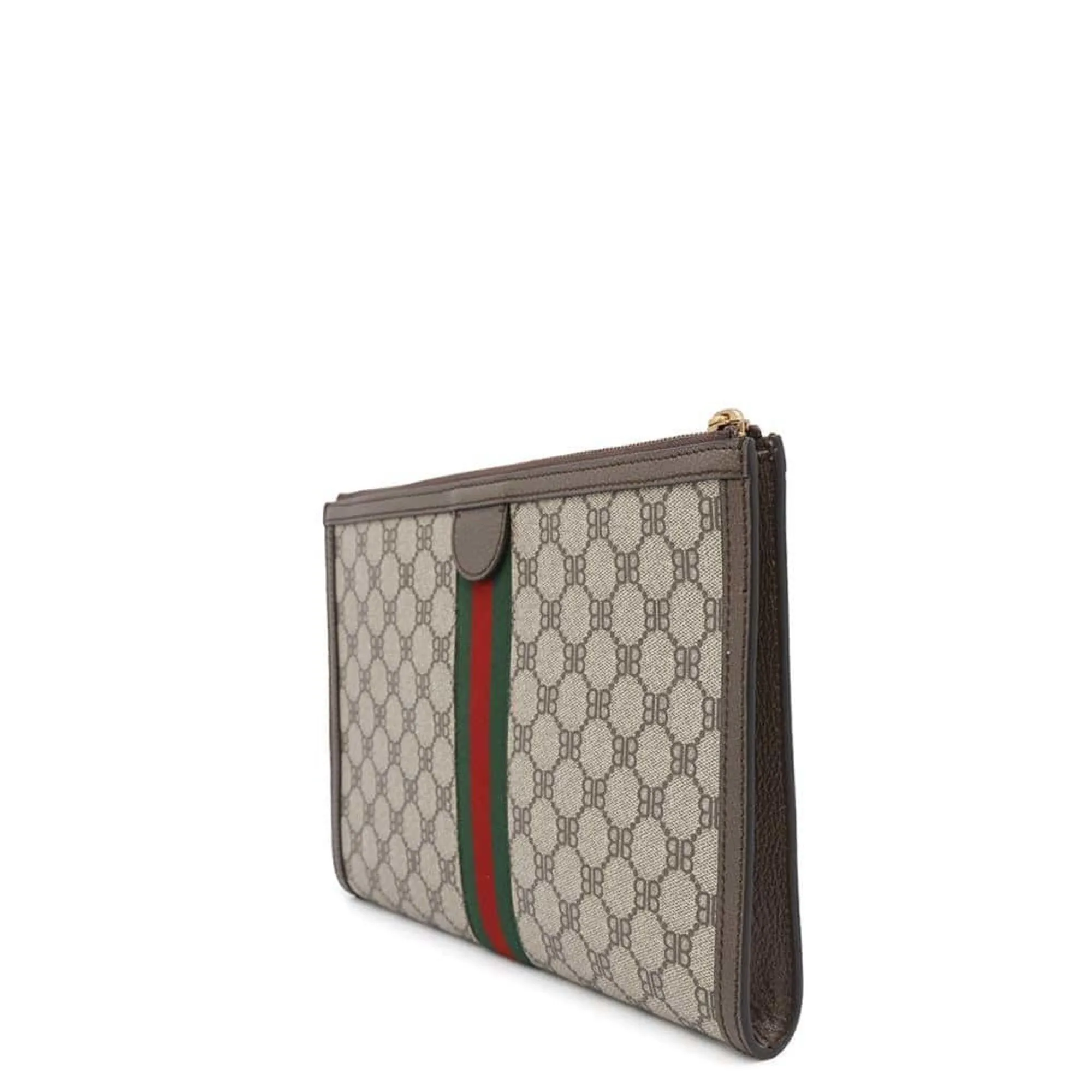 Gucci  Gg Supreme Leather Clutch Bag (Pre-Owned)