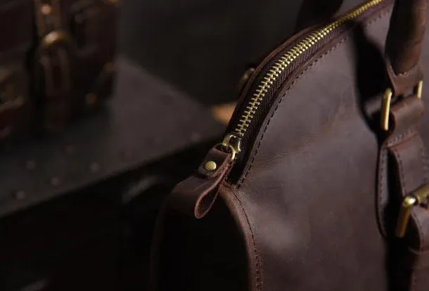 Handmade Cool leather mens Shoulder Briefcases vintage laptop Briefcase Business Briefcase