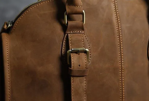 Handmade Cool leather mens Shoulder Briefcases vintage laptop Briefcase Business Briefcase