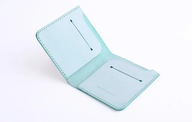Handmade Cute Slim Leather Womens Bifold Small Wallets billfold Wallet for Women