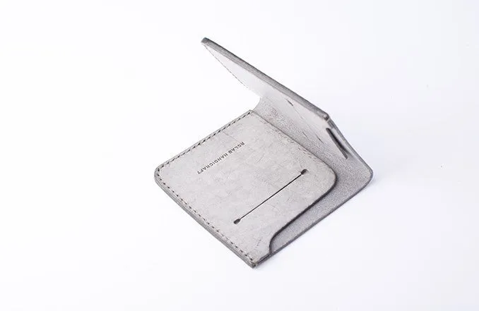 Handmade Cute Slim Leather Womens Bifold Small Wallets billfold Wallet for Women