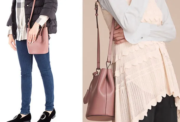 Handmade Genuine Leather Bucket Bag Purse Crossbody Bag Shoulder Bag Purse For Women