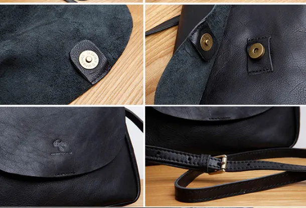 Handmade Genuine Leather Cute Crossbody Fashion Wallet Shoulder Bag Women Leather Purse