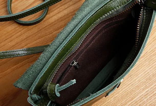 Handmade Genuine Leather Cute Crossbody Fashion Wallet Shoulder Bag Women Leather Purse