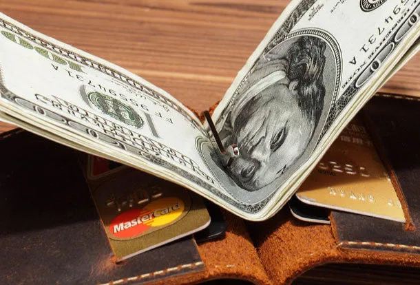 Handmade Genuine Leather Wallet billfold Leather Wallet Slim Bifold Wallet Bag For Mens