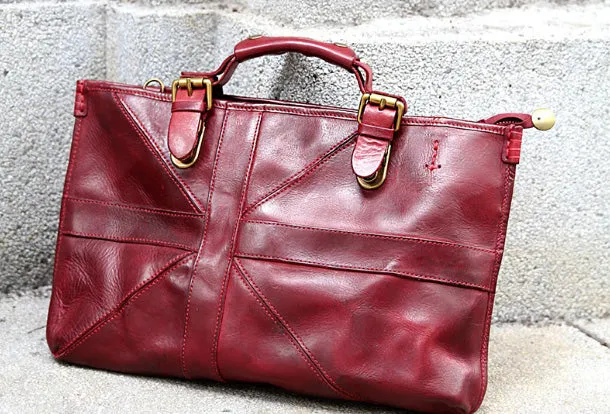 Handmade Handbag Briefcase Purse Leather Crossbody Bag Purse Shoulder Bag for Women