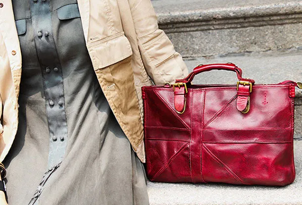 Handmade handbag briefcase purse leather crossbody bag purse shoulder bag for women