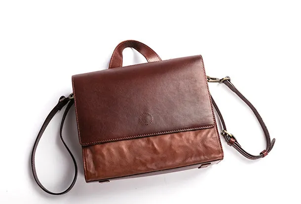 Handmade Handbag Briefcase Purse Leather Crossbody Bag Purse Shoulder Bag for Women